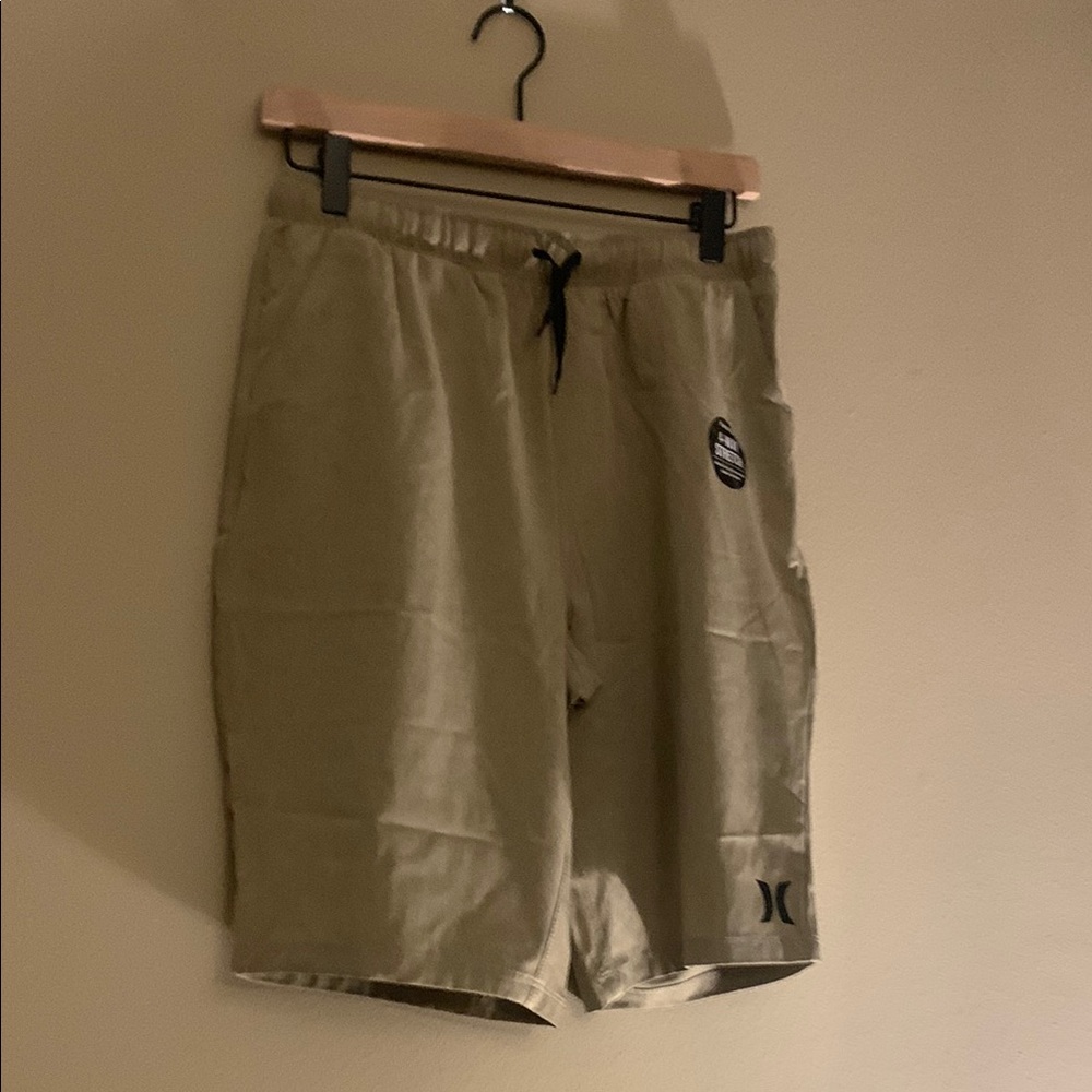 Nwt Hurley Tan Athletic Shorts with Elastic Waistband